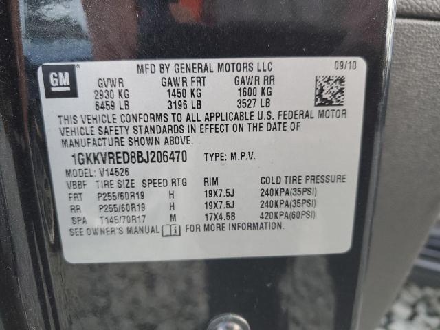 Photo 14 from auction – 2011 GMC ACADIA SLT with VIN 1GKKVRED8BJ206470
