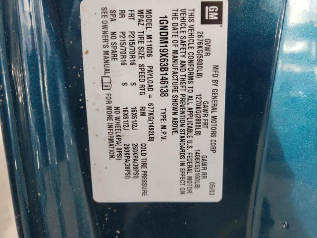 Photo 14 from auction – 2003 CHEVROLET ASTRO with VIN 1GNDM19X63B146138