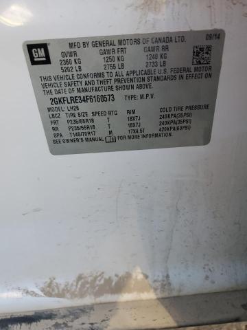 Photo 14 from auction – 2015 GMC TERRAIN SL with VIN 2GKFLRE34F6160573