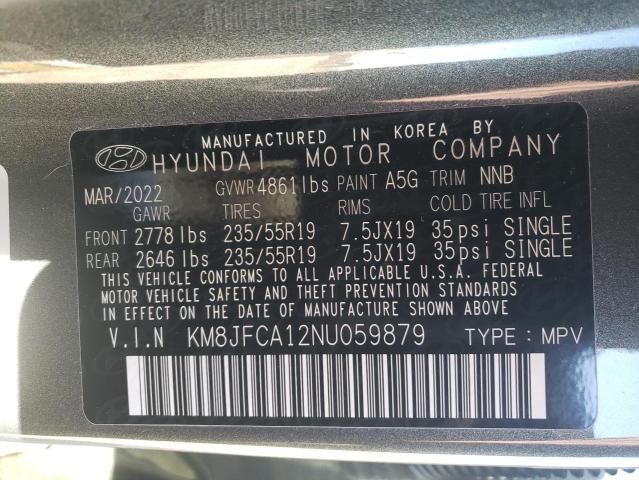 Photo 14 from auction – 2022 HYUNDAI TUCSON SEL with VIN KM8JFCA12NU059879