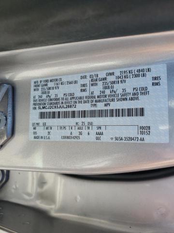 Photo 14 from auction – 2018 LINCOLN MKC SELECT with VIN 5LMCJ2C93JUL28872