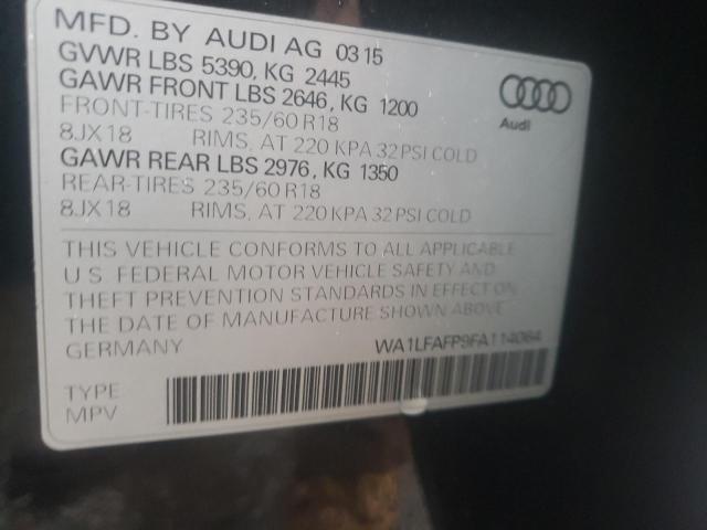 Photo 14 from auction – 2015 AUDI Q5 PREMIUM with VIN WA1LFAFP9FA114064