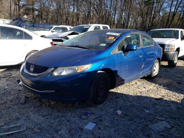 HONDA CIVIC LX 2013 with VIN 19XFB2F5XDE081167 - Photo from auction