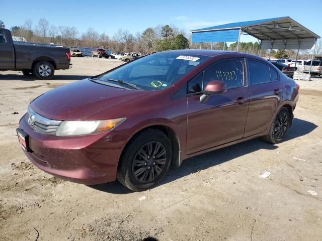 HONDA CIVIC LX 2012 with VIN 2HGFB2F57CH608781 - Photo from auction