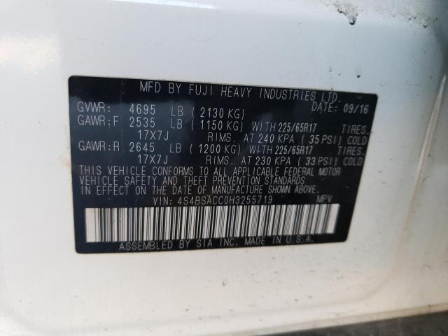 Photo 14 from auction – 2017 SUBARU OUTBACK 2. with VIN 4S4BSACC0H3255719