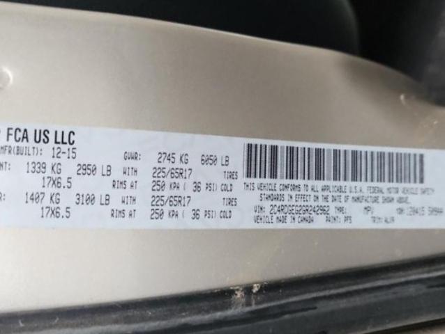 Photo 14 from auction – 2016 DODGE GRAND CARA with VIN 2C4RDGEG2GR242962