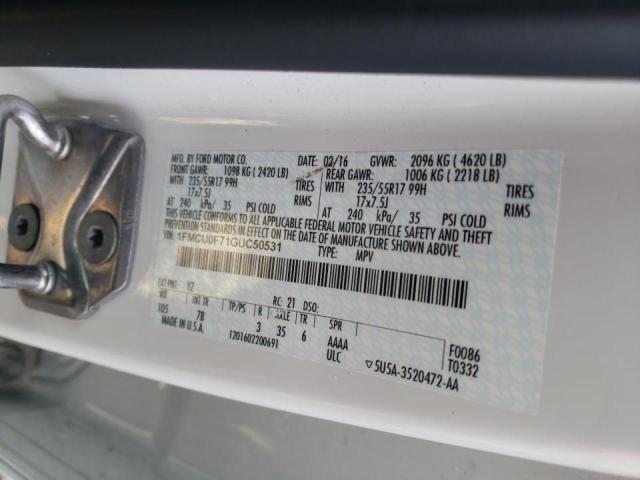 Photo 14 from auction – 2016 FORD ESCAPE S with VIN 1FMCU0F71GUC50531