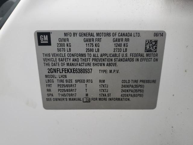 Photo 14 from auction – 2014 CHEVROLET EQUINOX LT with VIN 2GNFLFEKXE6380937