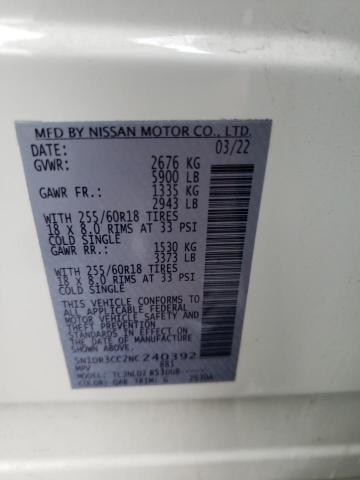 Photo 14 from auction – 2022 NISSAN PATHFINDER with VIN 5N1DR3CC2NC240392