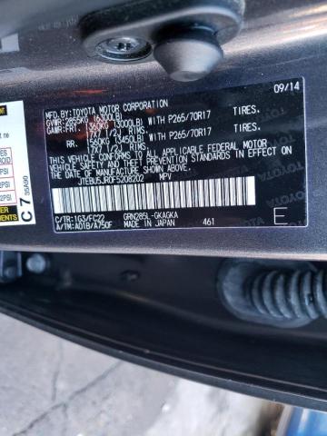Photo 14 from auction – 2015 TOYOTA 4RUNNER SR with VIN JTEBU5JR0F5208202