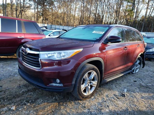 TOYOTA HIGHLANDER 2014 with VIN 5TDDKRFH5ES059224 - Photo from auction