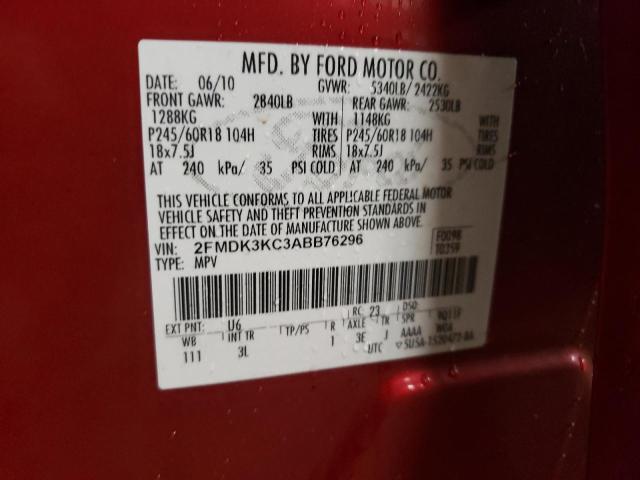 Photo 14 from auction – 2010 FORD EDGE LIMIT with VIN 2FMDK3KC3ABB76296