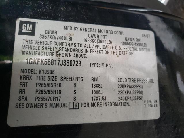 Photo 14 from auction – 2007 GMC YUKON with VIN 1GKFK66817J380723