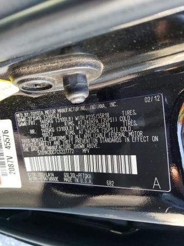 Photo 14 from auction – 2012 TOYOTA SIENNA XLE with VIN 5TDYK3DC7CS227772