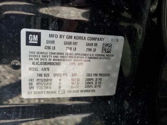 Photo 14 from auction – 2017 BUICK ENCORE PRE with VIN KL4CJDSB5HB062665