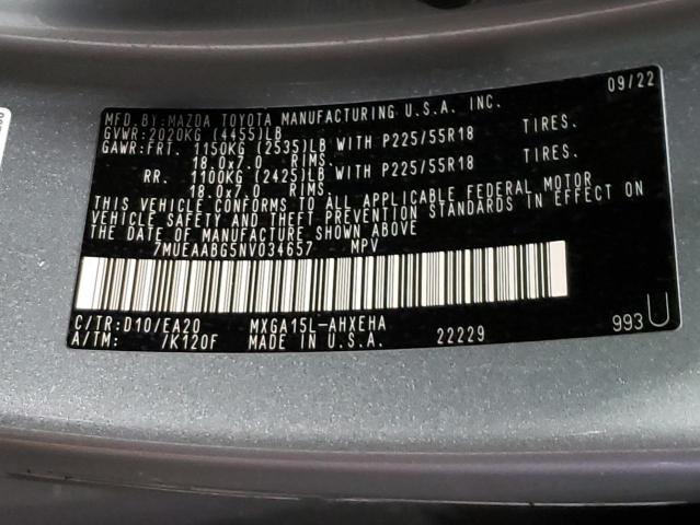 Photo 14 from auction – 2022 TOYOTA COROLLA CR with VIN 7MUEAABG5NV034657
