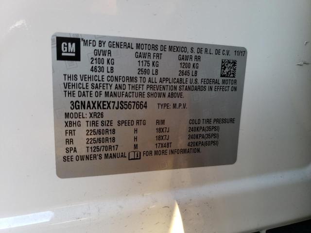 Photo 14 from auction – 2018 CHEVROLET EQUINOX LT with VIN 3GNAXKEX7JS567664