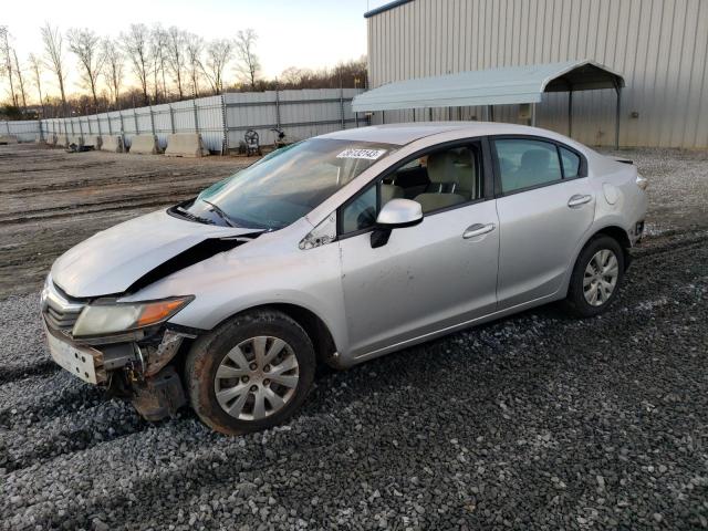 HONDA CIVIC LX 2012 with VIN 19XFB2F51CE050386 - Photo from auction