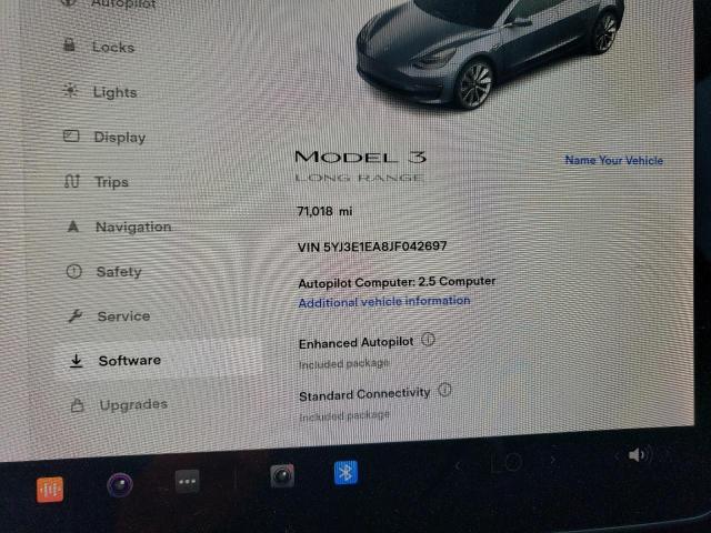 Photo 9 from auction – 2018 TESLA MODEL 3 with VIN 5YJ3E1EA8JF042697