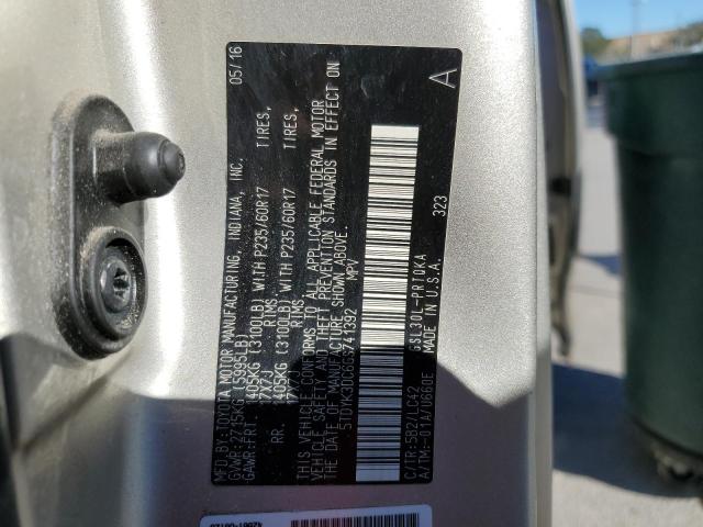 Photo 14 from auction – 2016 TOYOTA SIENNA XLE with VIN 5TDYK3DC6GS741392