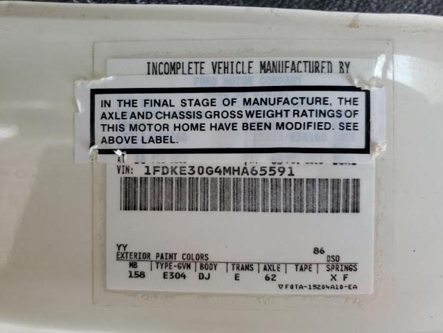 Photo 10 from auction – 1991 FORD ECONOLINE with VIN 1FDKE30G4MHA65591