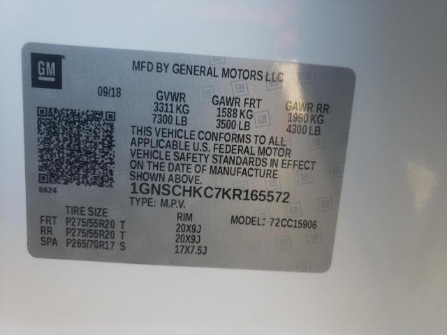 Photo 14 from auction – 2019 CHEVROLET SUBURBAN C with VIN 1GNSCHKC7KR165572