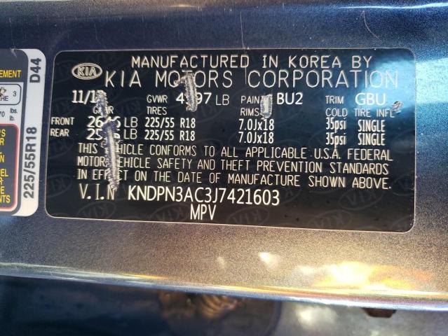 Photo 14 from auction – 2018 KIA SPORTAGE E with VIN KNDPN3AC3J7421603