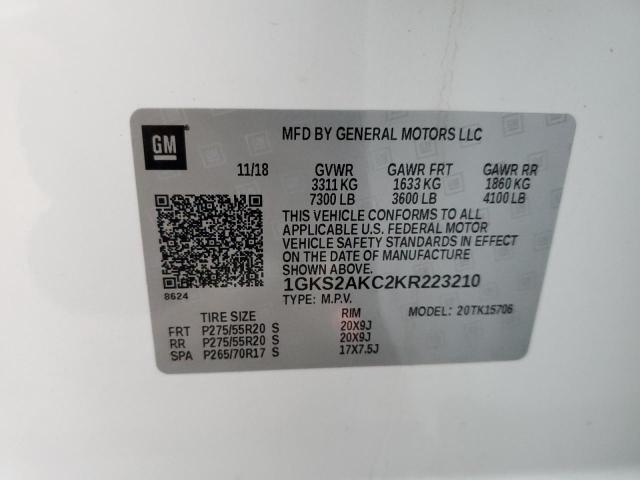 Photo 14 from auction – 2019 GMC YUKON SLE with VIN 1GKS2AKC2KR223210