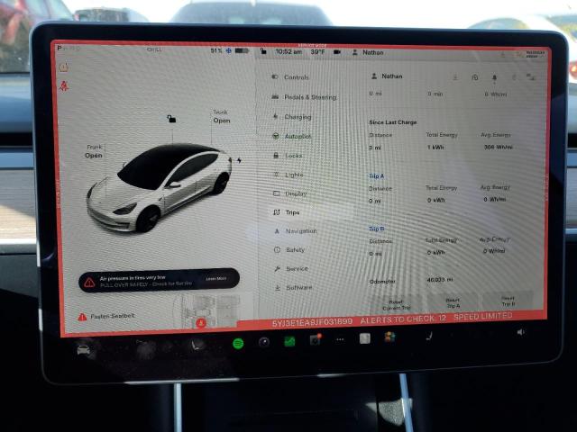Photo 9 from auction – 2018 TESLA MODEL 3 with VIN 5YJ3E1EA9JF031899