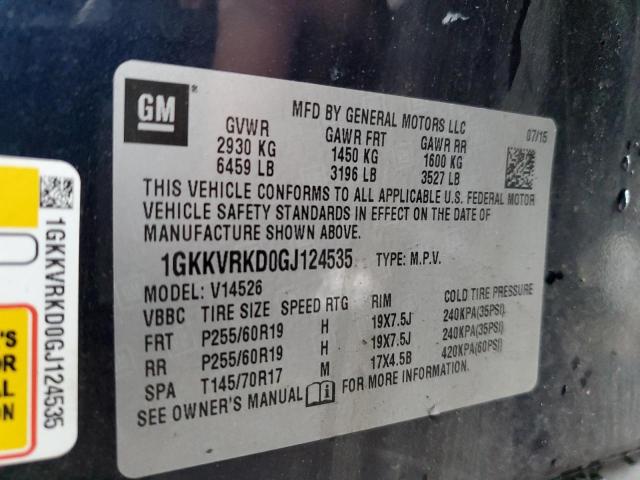 Photo 14 from auction – 2016 GMC ACADIA SLT with VIN 1GKKVRKD0GJ124535