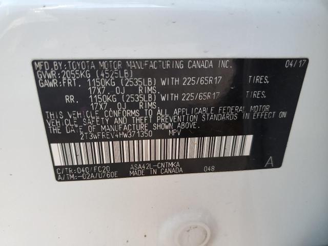Photo 14 from auction – 2017 TOYOTA RAV4 XLE with VIN 2T3WFREV4HW371350