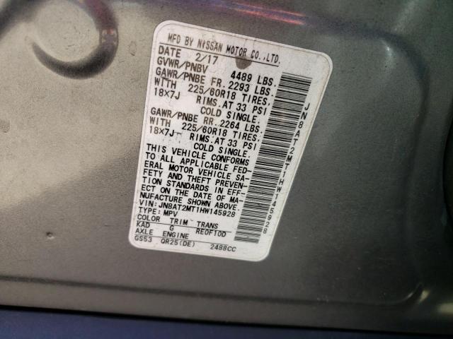 Photo 14 from auction – 2017 NISSAN ROGUE S with VIN JN8AT2MT1HW145928