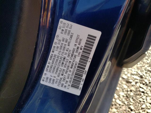 Photo 14 from auction – 2005 HONDA CR-V EX with VIN JHLRD78895C040407