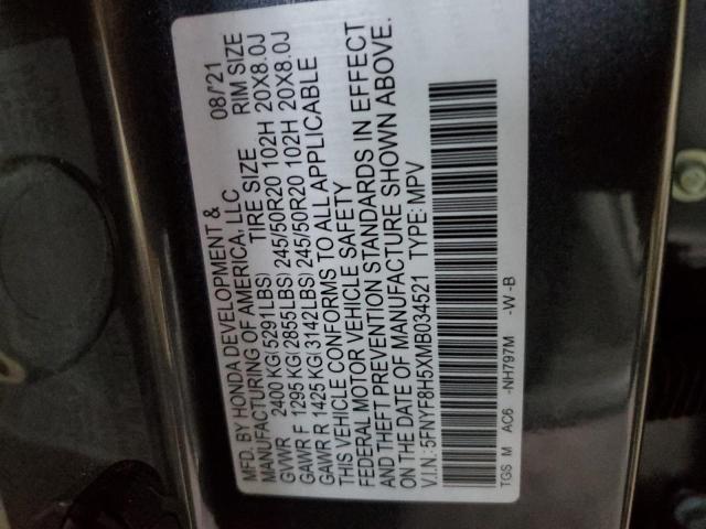 Photo 14 from auction – 2021 HONDA PASSPORT E with VIN 5FNYF8H5XMB034521
