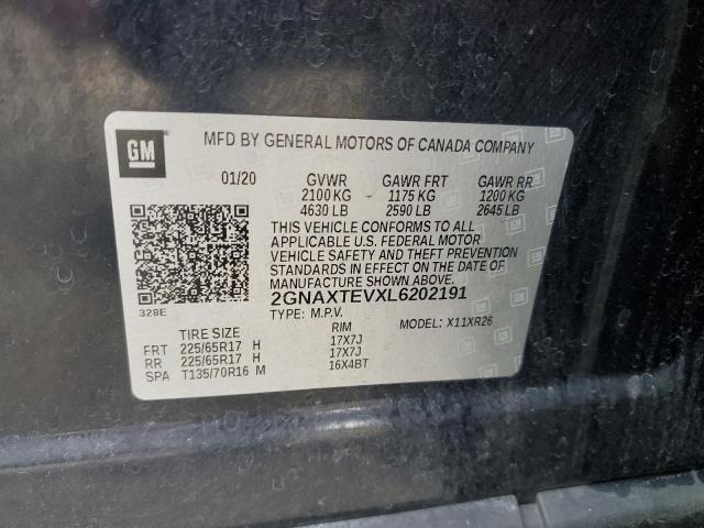Photo 14 from auction – 2020 CHEVROLET EQUINOX LT with VIN 2GNAXTEVXL6202191