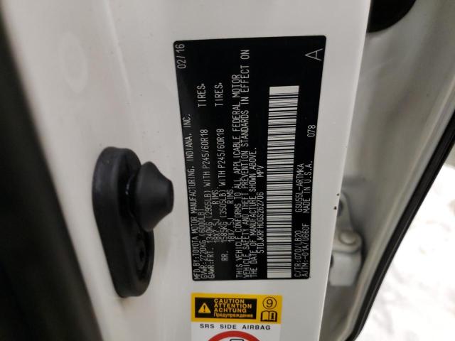 Photo 14 from auction – 2016 TOYOTA HIGHLANDER with VIN 5TDJKRFH0GS262706