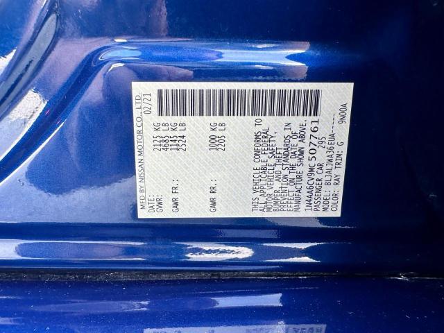 Photo 10 from auction – 2021 NISSAN MAXIMA SV with VIN 1N4AA6CV9MC507761