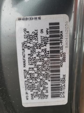 Photo 14 from auction – 2000 TOYOTA SIENNA LE with VIN 4T3ZF13C2YU318744