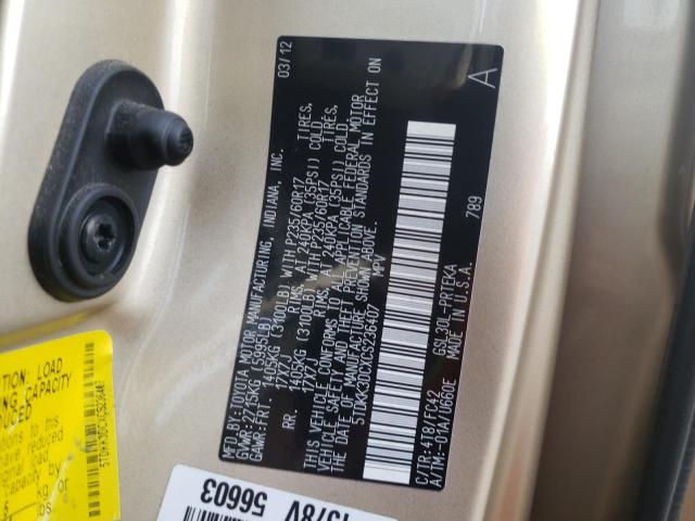 Photo 14 from auction – 2012 TOYOTA SIENNA LE with VIN 5TDKK3DCXCS236407