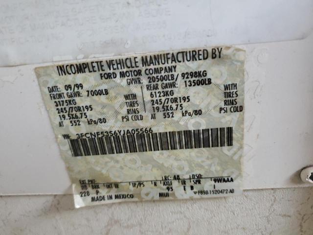 Photo 10 from auction – 2000 FORD MTRHOME with VIN 3FCNF53S6YJA05566