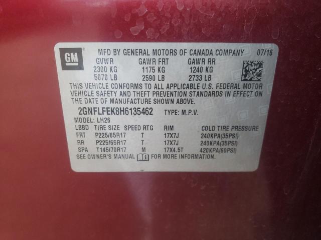 Photo 14 from auction – 2017 CHEVROLET EQUINOX LT with VIN 2GNFLFEK8H6135462