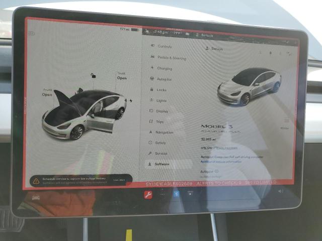 Photo 9 from auction – 2020 TESLA MODEL 3 with VIN 5YJ3E1EA9LF802669