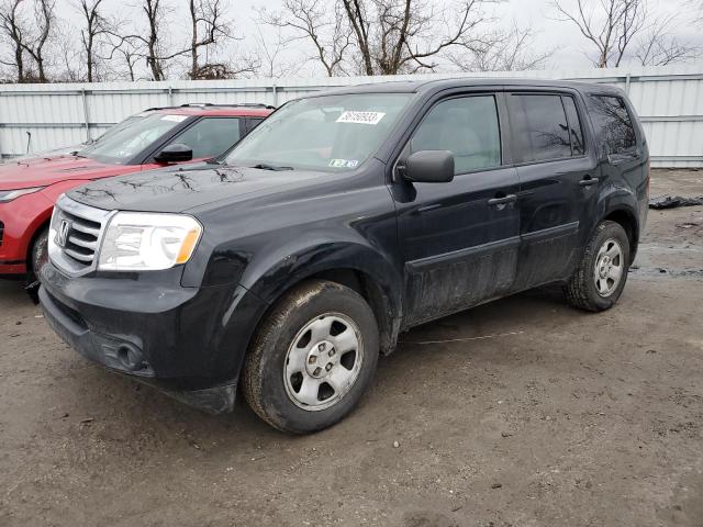 HONDA PILOT LX 2014 with VIN 5FNYF4H29EB024384 - Photo from auction