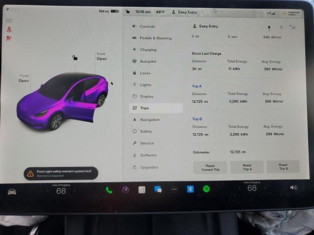 Photo 9 from auction – 2021 TESLA MODEL Y with VIN 5YJYGDEE6MF274580