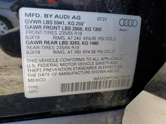 Photo 14 from auction – 2021 AUDI Q5 E PREMI with VIN WA1E2AFY3M2138476