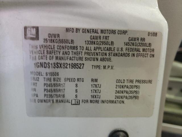 Photo 14 from auction – 2008 CHEVROLET TRAILBLAZE with VIN 1GNDS13SX82198527