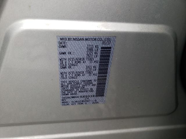 Photo 14 from auction – 2017 NISSAN PATHFINDER with VIN 5N1DR2MMXHC689938