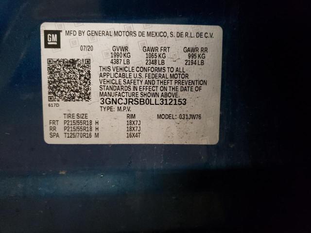 Photo 14 from auction – 2020 CHEVROLET TRAX PREMI with VIN 3GNCJRSB0LL312153