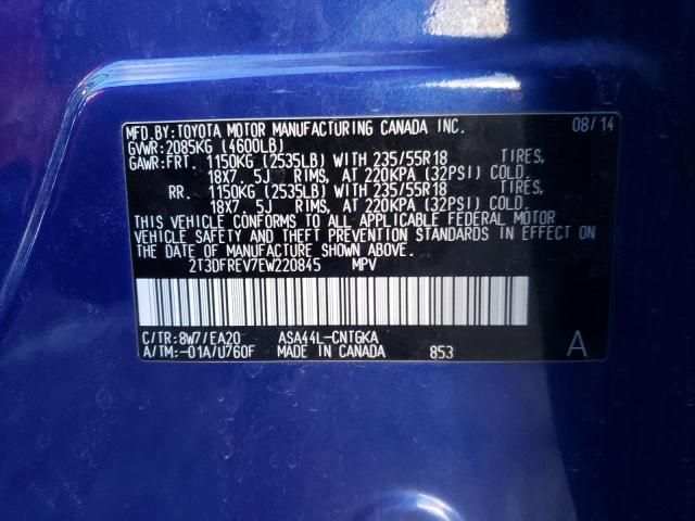 Photo 14 from auction – 2014 TOYOTA RAV4 LIMIT with VIN 2T3DFREV7EW220845