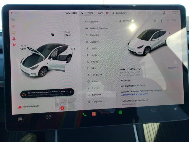 Photo 9 from auction – 2020 TESLA MODEL Y with VIN 5YJYGDEE0LF017624
